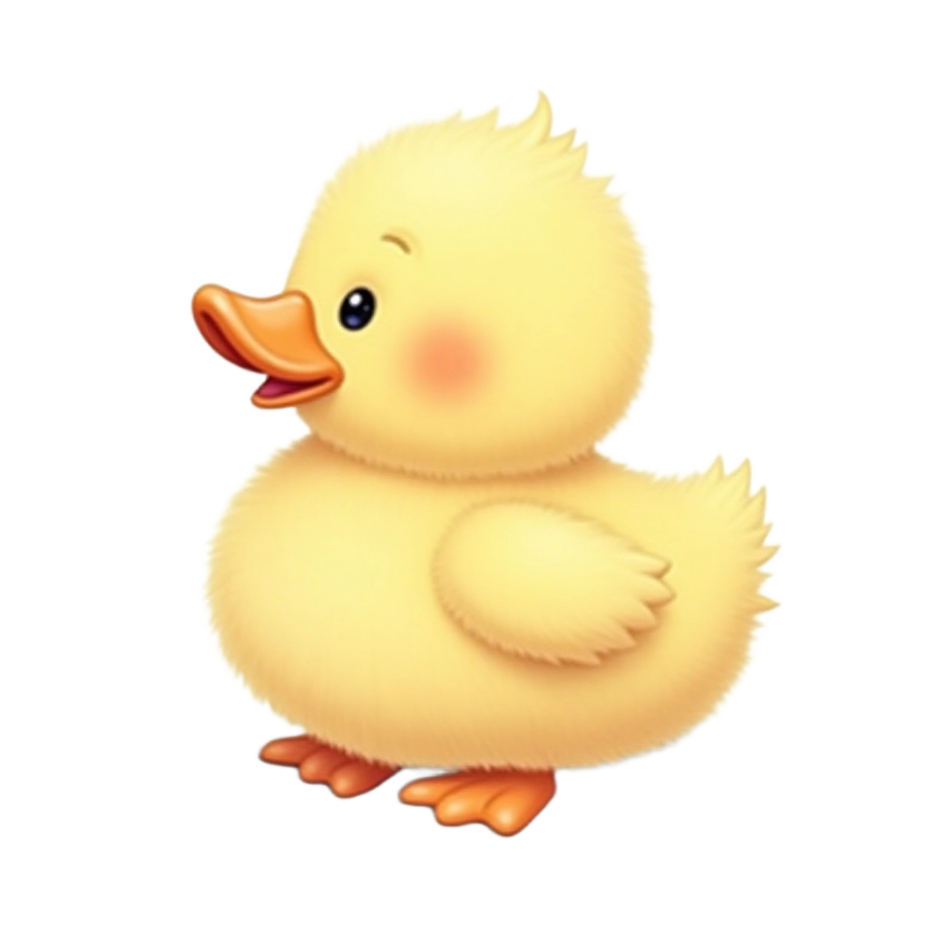 Adorable Cartoon Duckling